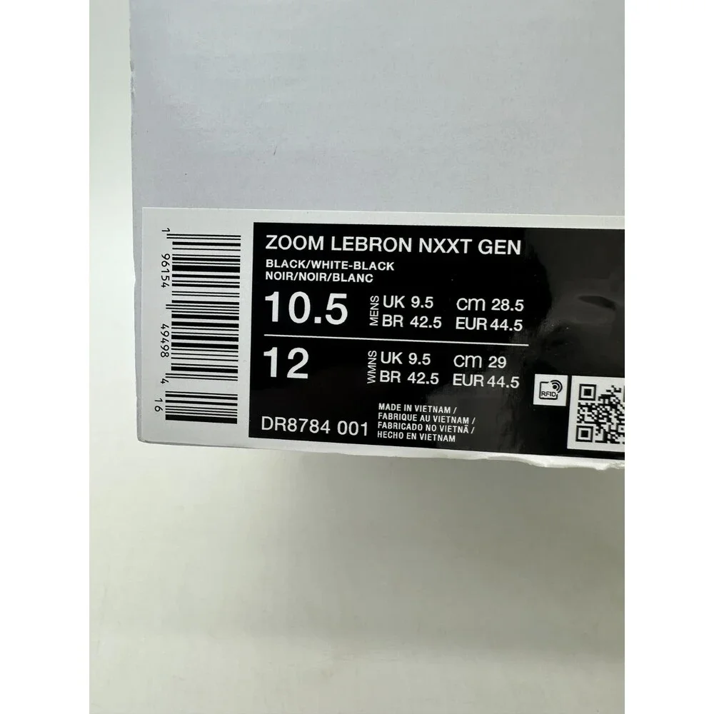 Nike Zoom LeBron NXXT Gen men's size 10.5 Black Red Basketball DR8784 001
